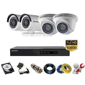 Bộ 4 mắt analog Hikvision không Mic, không màu