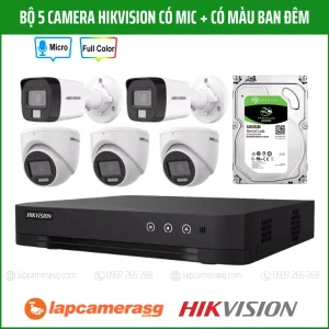 Bộ 5 mắt analog Hivision có Mic